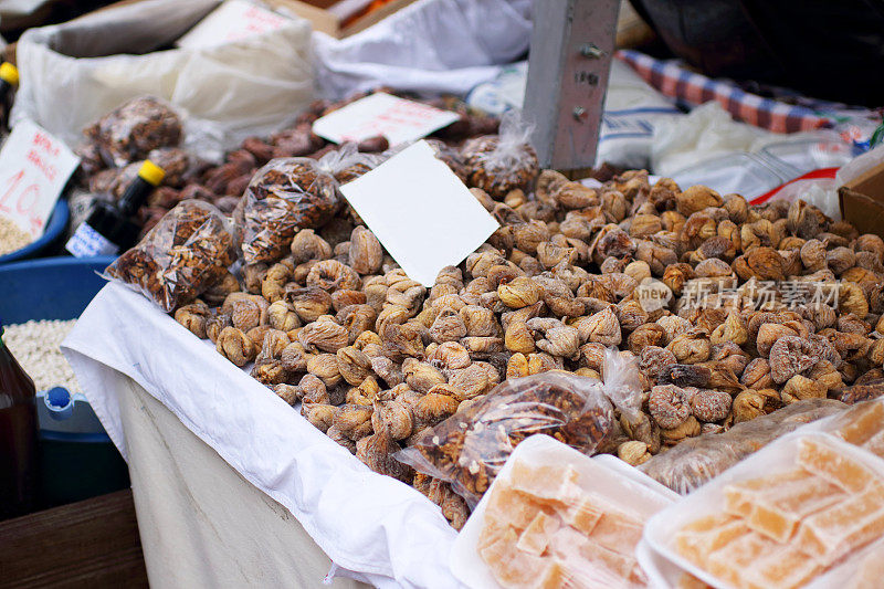 Dried Figs in Traditional  Bazaar
